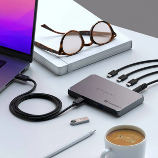 Хаб Satechi Thunderbolt 4 Slim Hub (ST-T4SHM-EU) серый космос