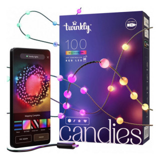 Умная гирлянда Twinkly Candies Pearls RGB 100 LED / 6 м (TWKP100RGB-G)