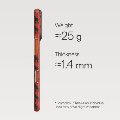 Чехол Pitaka Happiness Rides Ultra-Slim Case для iPhone 17 Pro 6.3" (HR1708P) Cinnabar Steed