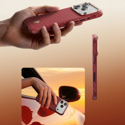 Усиленный чехол Benks ArmorGrid Edge X9 Kevlar Case для iPhone 18 Pro Max/17 Pro Max 6.9" (C.K.FL.AP.RD.X070) Sawy Red