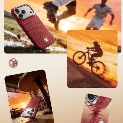 Усиленный чехол Benks ArmorGrid Edge X9 Kevlar Case для iPhone 18 Pro Max/17 Pro Max 6.9" (C.K.FL.AP.RD.X070) Sawy Red