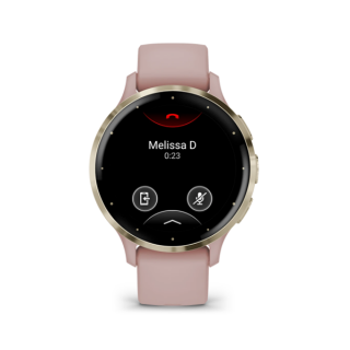 Умные часы Garmin Venu 3S 41 мм Безель из нержавеющей стали из мягкого золота с корпусом в форме пыльной розы и силиконовым ремешком (010-02785-03)