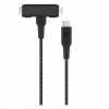 Кабель Powerology USB-C to USB-C + Lightning PD60W (PCAB007BK) Black