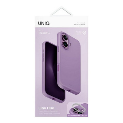 Чехол Uniq Lino MagSafe для iPhone 16 Grape Pink (IP6.1(2024)-LINOHMGPNK)