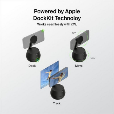 Беспроводное зарядное устройство Belkin Stage Auto-Tracking Stand Pro with DockKit 15W (MMA008vf05BK) Black