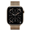 Apple Watch Series 11, 46mm, титан золотого цвета, миланский сетчатый браслет