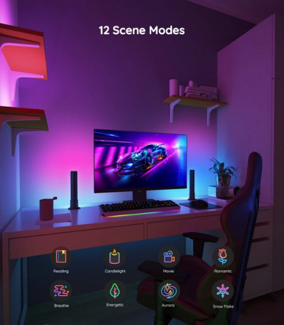 Световые панели Govee RGBICWW Flow Plus для телевизора менее 45" (H60563D1) черный