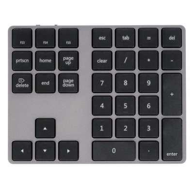 Беспроводная клавиатура Satechi Aluminum Extended Keypad (ST-XLABKM), Space Grey