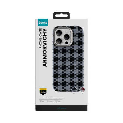 Чехол Benks ArmorVichy Spin Case built with Kevlar для iPhone 16 Pro 6.3" (C.K.FL.AP.WG.BF65) Black