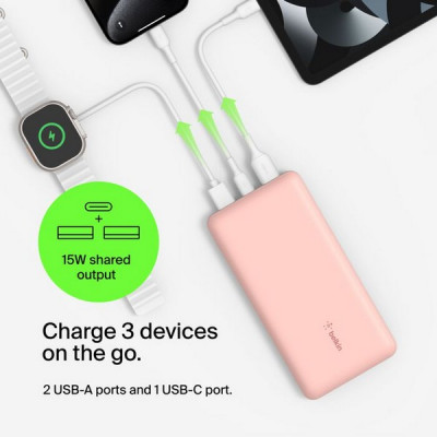 Внешний аккумулятор Belkin BoostCharge 20000mAh (BPB012btRG) Rose Gold