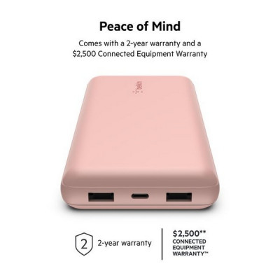 Внешний аккумулятор Belkin BoostCharge 20000mAh (BPB012btRG) Rose Gold