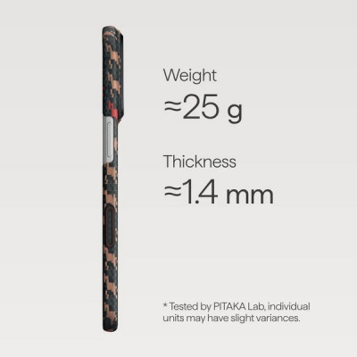 Чехол Pitaka Happiness Rides Ultra-Slim Case для iPhone 17 Pro 6.3" (HR1707P) Ebon Kylin