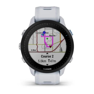 Умные часы Garmin Forerunner 955 с белым ремешком (010-02638-31)