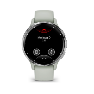 Умные часы Garmin Venu 3S 41 мм Серебристый безель из нержавеющей стали, корпус серо-шалфейного цвета и силиконовый ремешок (010-02785-01)