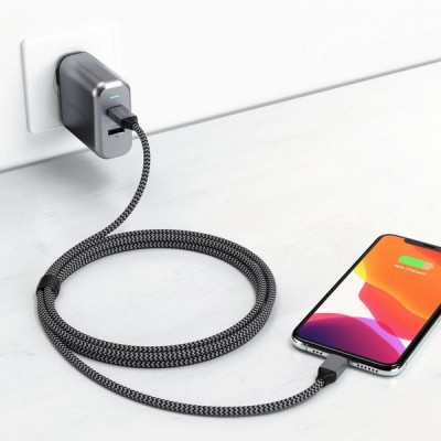 Кабель Satechi Type-C - Lightning 1.8 м (ST-TCL18M) серый космос