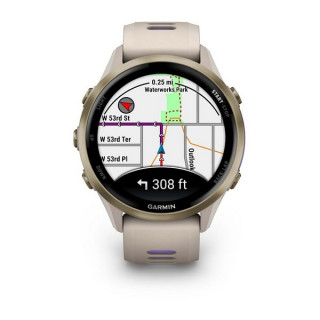 Умные часы Garmin Forerunner 970 Soft Gold Titanium with French Gray Case and French Gray/Translucent Indigo Band (010-02969-12/010-02969-02)