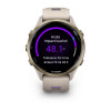 Garmin Forerunner 970 серые, золотистый титановый безель, с серым/индиго ремешком