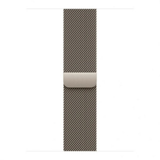 Apple Watch Series 11, 42mm, титан светлого цвета, миланский сетчатый браслет