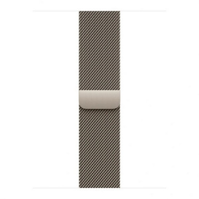 Apple Watch Series 11, 42mm, титан светлого цвета, миланский сетчатый браслет