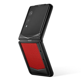 Vertu Quantum Flip Calfskin Raspberry Red