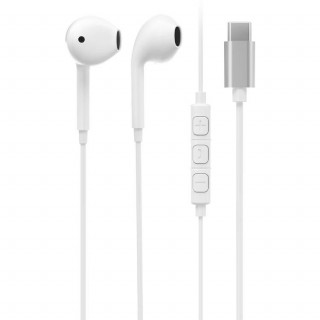Наушники Powerology Stereo USB-C Earphones 1.2 м (PSTREPWH) White