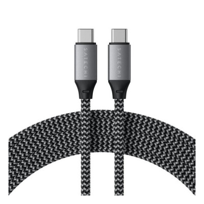 Кабель Satechi USB Type-C - USB Type-C 100W 2 м (ST-TCC2MM) серый космос