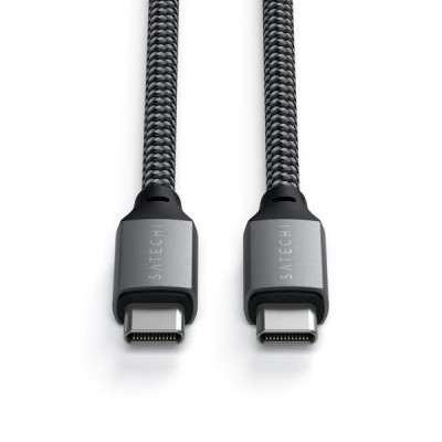 Кабель Satechi USB Type-C - USB Type-C 100W 2 м (ST-TCC2MM) серый космос