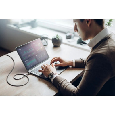 Кабель Satechi USB Type-C - USB Type-C 100W 2 м (ST-TCC2MM) серый космос