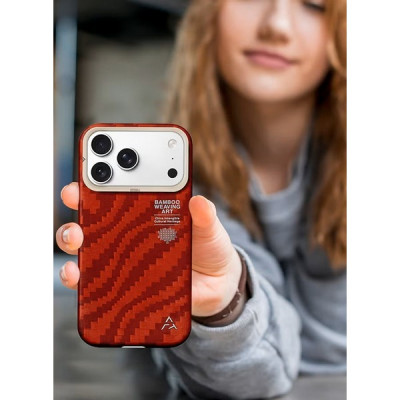 Чехол Airity Bamboo Fiber Case для iPhone 17 Pro Max (Claret Red)