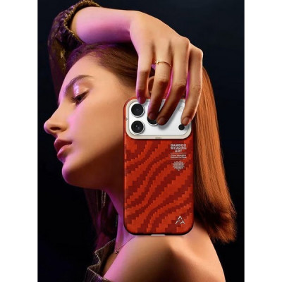 Чехол Airity Bamboo Fiber Case для iPhone 17 Pro Max (Claret Red)