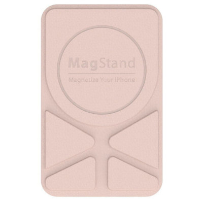 Магнитное крепление-подставка SwitchEasy MagStand для MagSafe, кожа, розовый