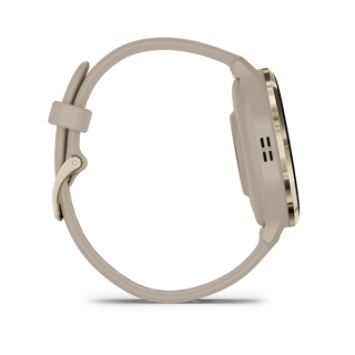 Умные часы Garmin Venu 3S 41 мм Безель из нержавеющей стали из мягкого золота, корпус французского серого цвета и силиконовый ремешок (010-02785-02)