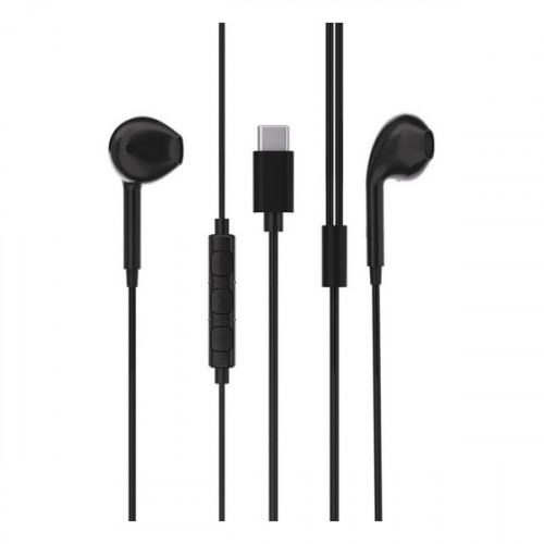 Наушники Powerology Stereo USB-C Earphones 1.2 м (PSTREPBK) Black