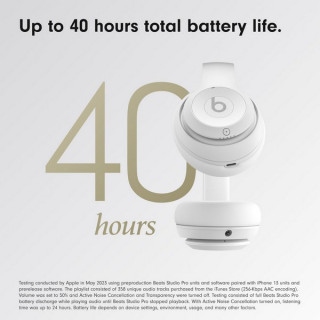 Беспроводные наушники Beats Studio Pro Wireless Headphones Iconic Sound Matte White