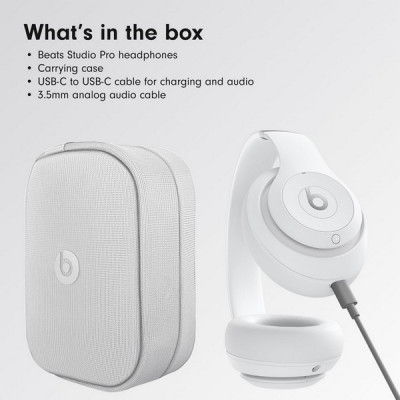 Беспроводные наушники Beats Studio Pro Wireless Headphones Iconic Sound Matte White