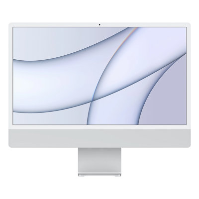 Apple iMac 24" Retina 4,5K, M1 (8C CPU, 7C GPU), 8 ГБ, 256 ГБ SSD, серебристый (MGTF3RU/A)