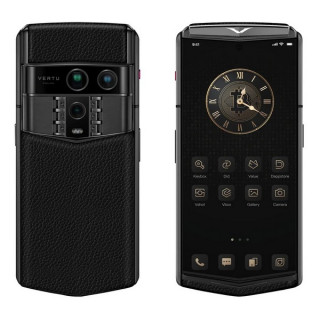 Vertu Agent Q Grained Calfskin Black