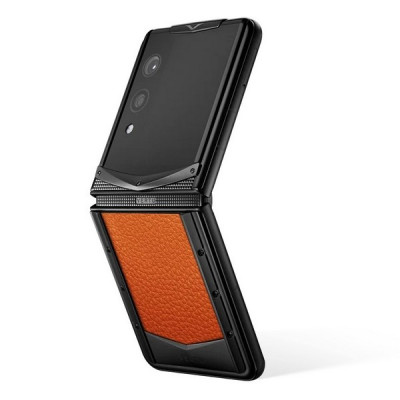 Vertu Quantum Flip Calfskin Dawning Orange