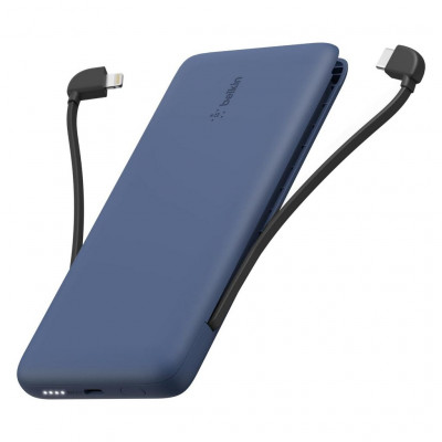 Внешний аккумулятор Belkin Boost Charge with Integrated Cables 10000 mAh (BPB006btBLU) Blue