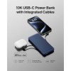 Внешний аккумулятор Belkin Boost Charge with Integrated Cables 10000 mAh (BPB006btBLU) Blue