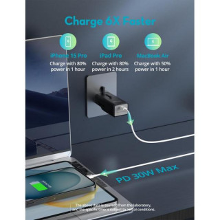 Сетевой адаптер для путешествий RAVPower Nano 1C Port PD30W (RP-PC1060)