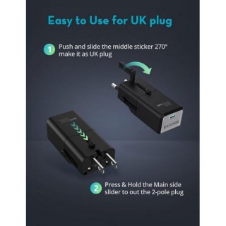 Сетевой адаптер для путешествий RAVPower Nano 1C Port PD30W (RP-PC1060)