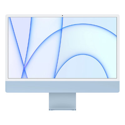 Apple iMac 24" Retina 4,5K, M1 (8C CPU, 7C GPU), 8 ГБ, 256 ГБ SSD, синий (MJV93RU/A)