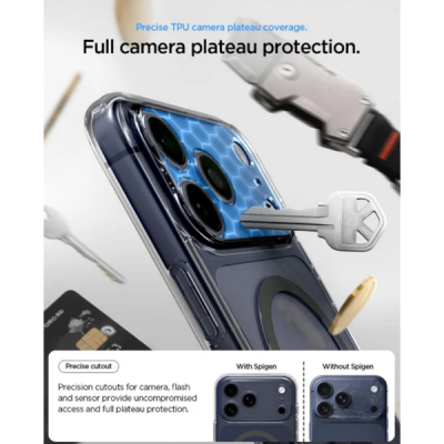 Чехол Spigen Ultra Hybrid (MagFit) для iPhone 17 Pro Max (ACS10283/ACS10036) Clear Graphite
