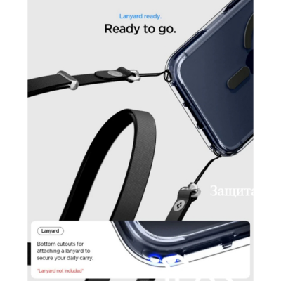 Чехол Spigen Ultra Hybrid (MagFit) для iPhone 17 Pro Max (ACS10283/ACS10036) Clear Graphite