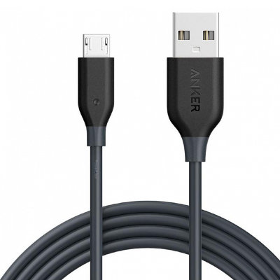 Кабель Anker PowerLine V3 microUSB to USB 1.8м Grey (A8133H11)