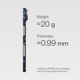 Чехол Pitaka Threads of Winter (Ultra-Slim) Case для iPhone Air (CP1703N) Navy