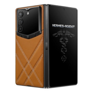 Vertu AlphaFold Stitched Calfskin (Amber Brown)