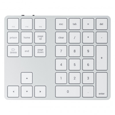 Беспроводной блок клавиатуры Satechi Aluminum Slim Wireless Keyboard (ST-XLABKS) серебряный