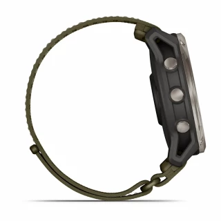 Умные часы Garmin Enduro 4 with Dark Olive ComfortFit Fabric Band Sapphire Solar Titanium 51 мм (010-04799-00/010-04799-01)